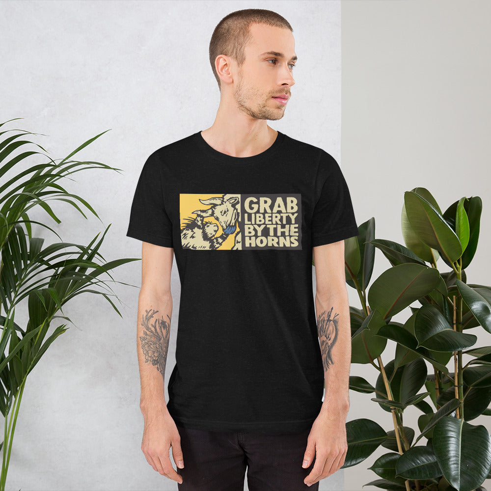 "Grab Liberty By The Horns" Short-Sleeve Unisex T-Shirt
