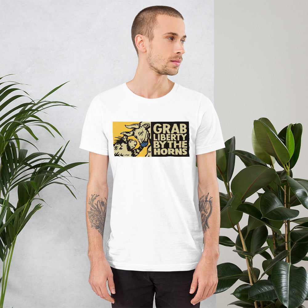"Grab Liberty By The Horns" Short-Sleeve Unisex T-Shirt