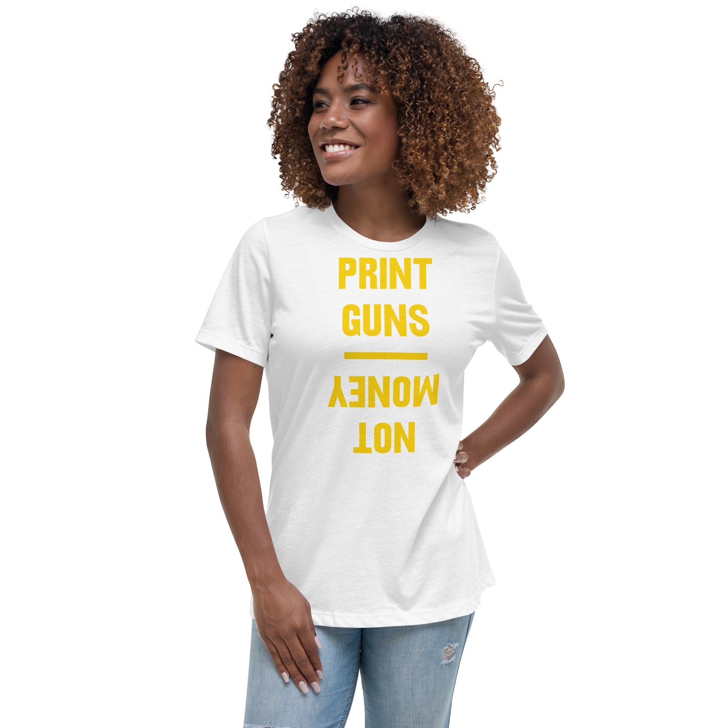 Print Guns / Not Money Women's Relaxed T-Shirt